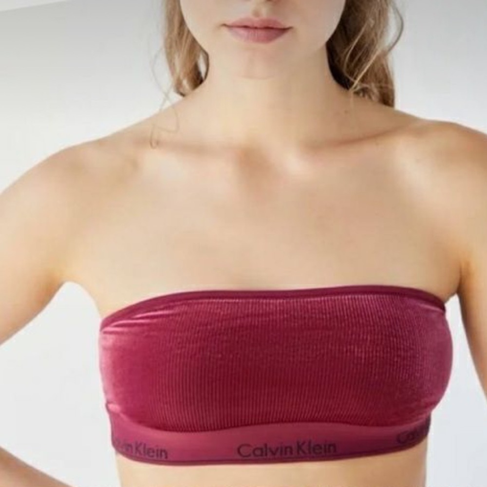 Urban Outfitters Calvin Klein  ribbed velvet bandeau large NEW
